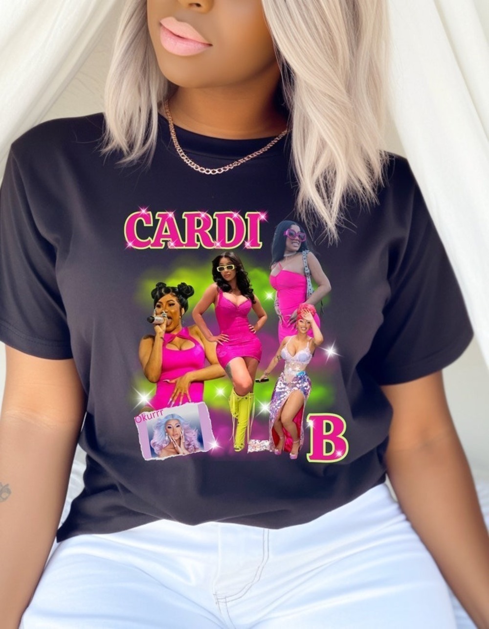 Cardi B Unisex Shirt Female Rapper Shirt Retro Cardi B Shirt